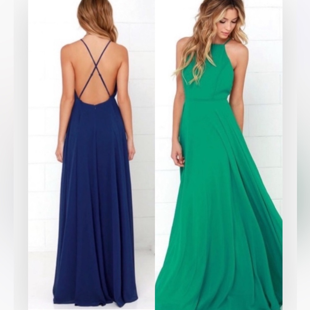 2 NEW lulus Chiffon Gowns